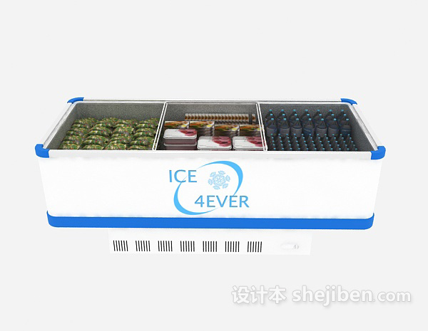 免费超市大冰箱3d模型下载