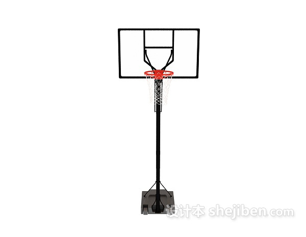 现代风格篮球框3d模型下载