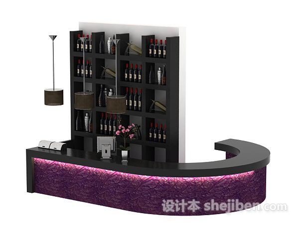 红酒柜3d模型下载