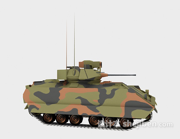 现代风格豹2a6主战坦克3d模型下载