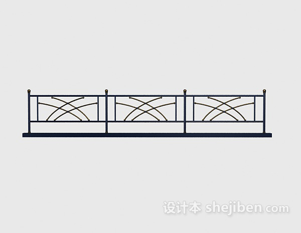 免费不锈钢栏杆护栏3d模型下载