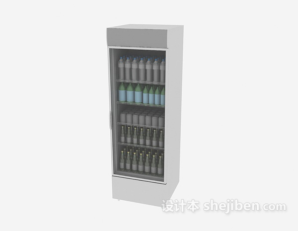 现代风格敞开式冰箱3d模型下载