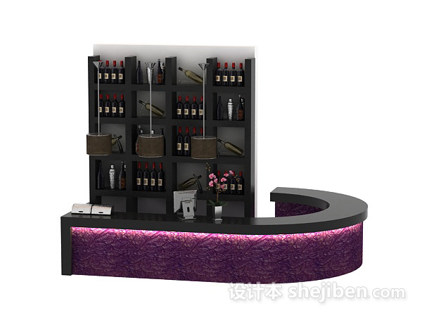设计本红酒柜3d模型下载