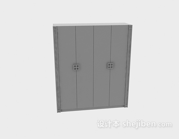 设计本中式衣柜3d模型下载