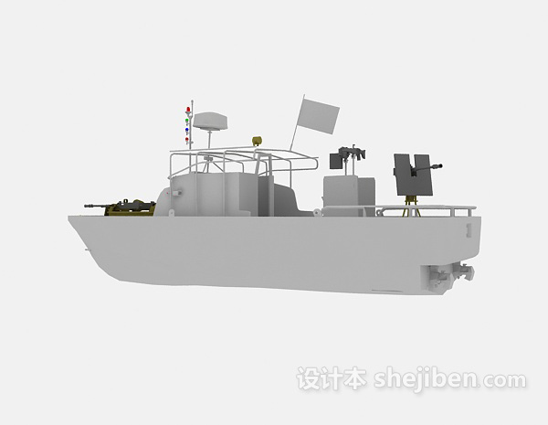现代风格战舰、军舰max-军事仿真3d模型下载