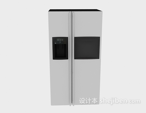 免费大型冰箱3d模型下载