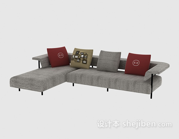 设计本l型沙发3d模型下载