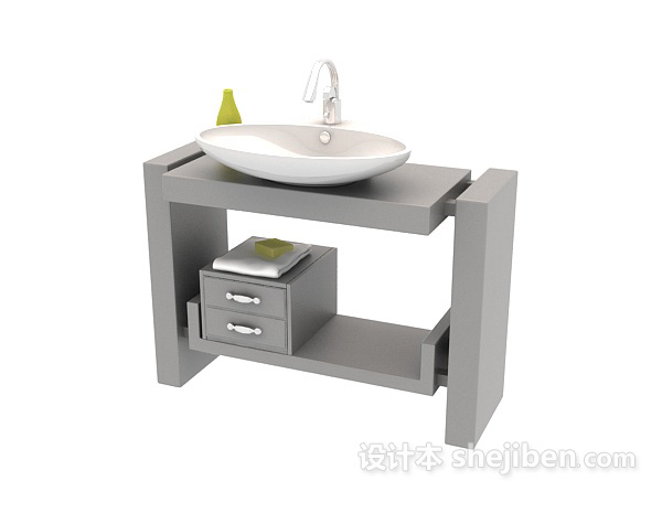 设计本洗手盆台盆3d模型下载
