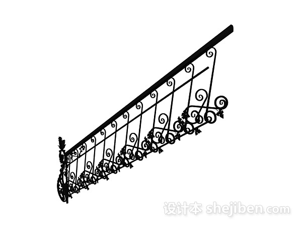 欧式风格欧式楼梯扶手3d模型下载