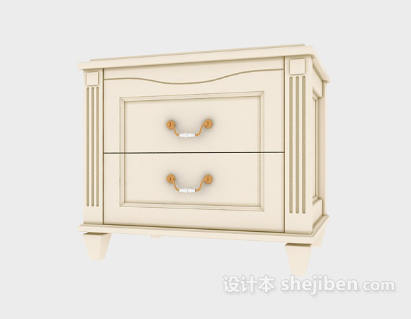 现代风格床头柜3d模型下载