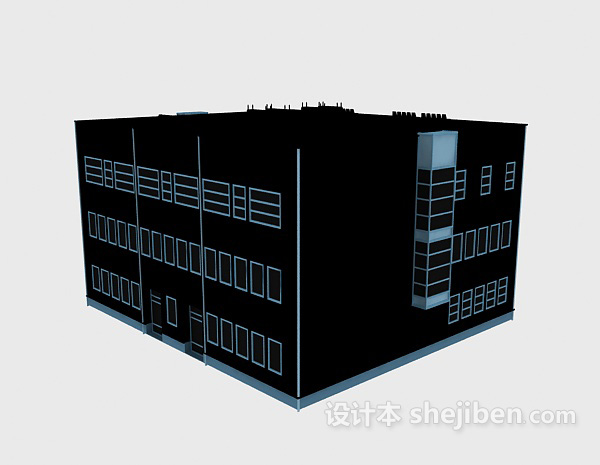 大型仓库3D模型素材66