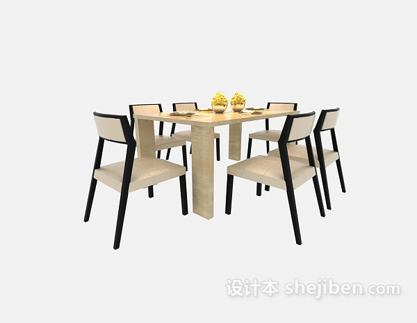 免费时尚家具餐桌3d模型下载