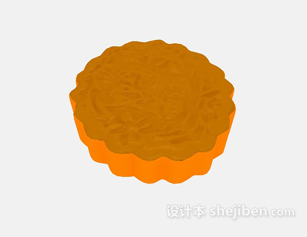 现代风格月饼美食3d模型下载