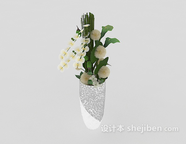 现代风格玻璃花瓶库3d模型下载