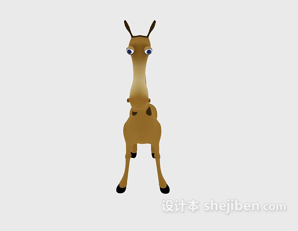 免费儿童玩具长颈鹿 3d模型下载
