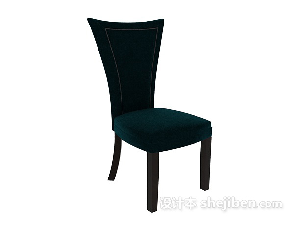 蓝色 单椅 3d模型下载