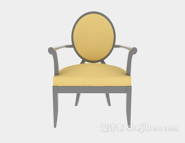 免费现代简约休闲单人沙发3d模型下载