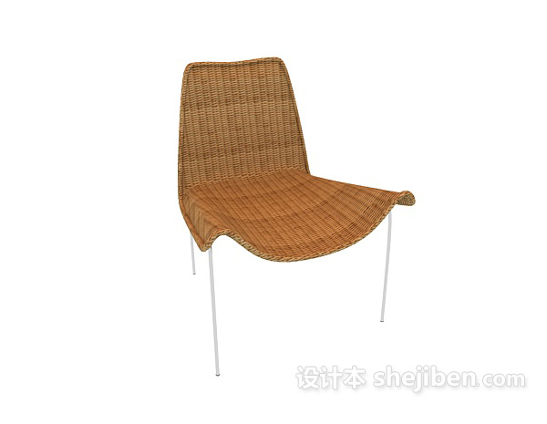 现代风格藤编家具藤椅3d模型下载