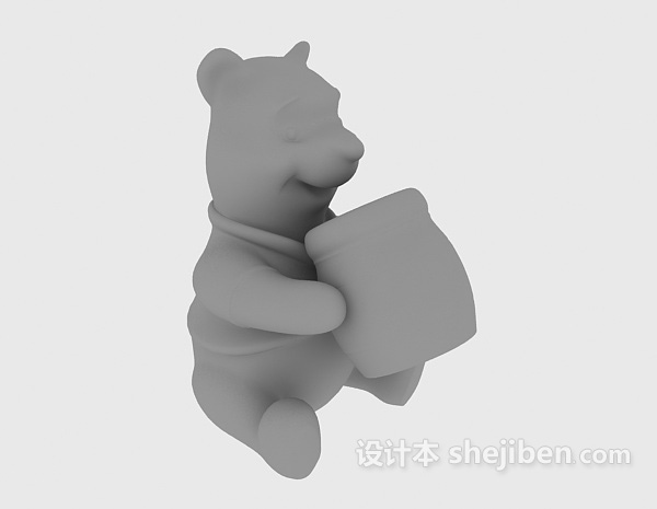 设计本卡通维尼熊塑料3d模型下载