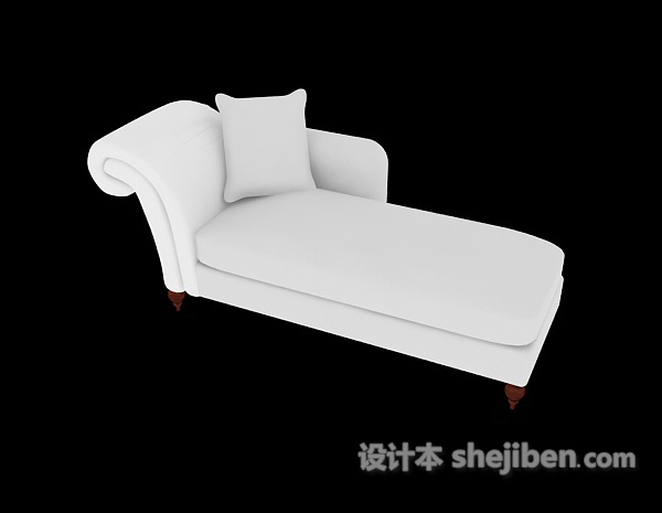 设计本欧式贵妃椅3d模型下载