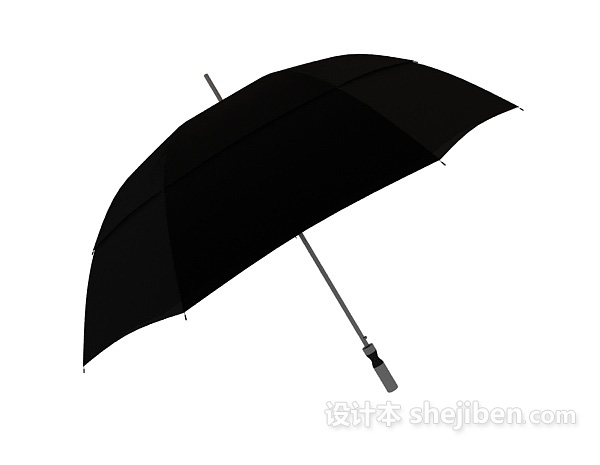 设计本黑色仿紫外线太阳伞3d模型下载