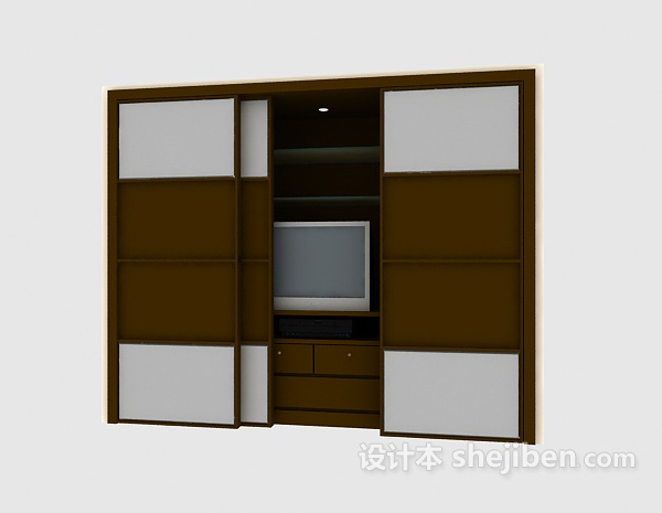 设计本柜子3d模型下载