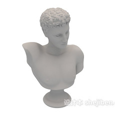 石膏像男人雕塑摆设品3d模型下载