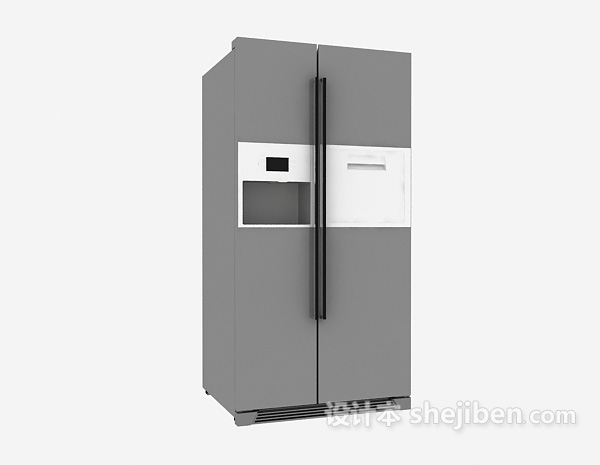 设计本双开门冰箱3d模型下载