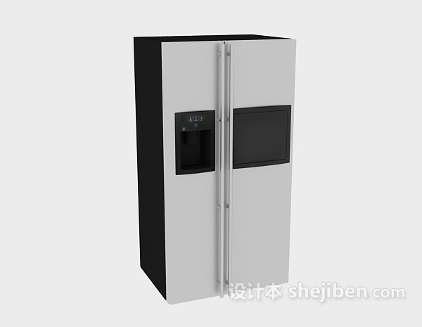 现代风格大型冰箱3d模型下载