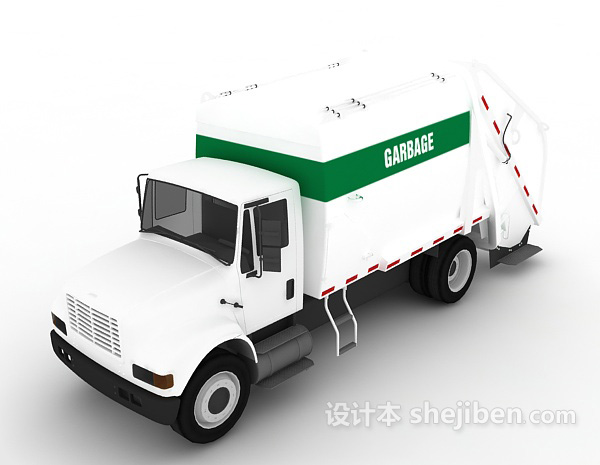 设计本垃圾运输车3d模型下载