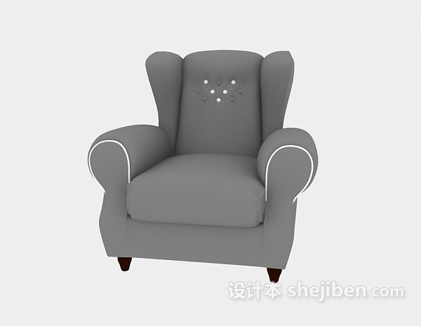 设计本地中海布艺儿童小沙发3d模型下载