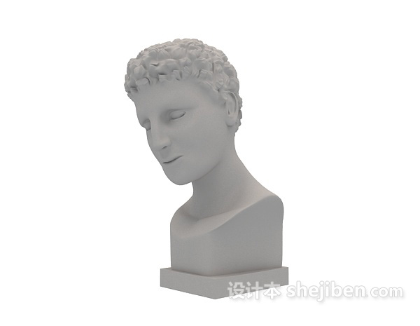 欧式风格欧洲人物雕像3d模型下载