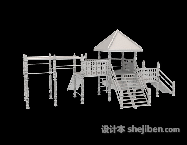 设计本室内儿童游乐场3d模型下载
