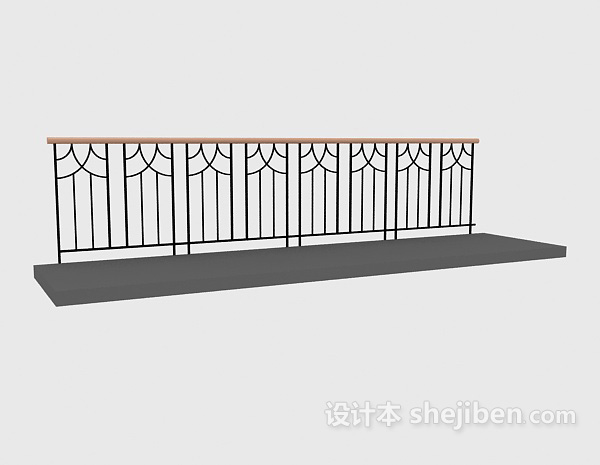 设计本栏杆护栏3d模型下载