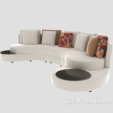 弧形沙发3d模型下载