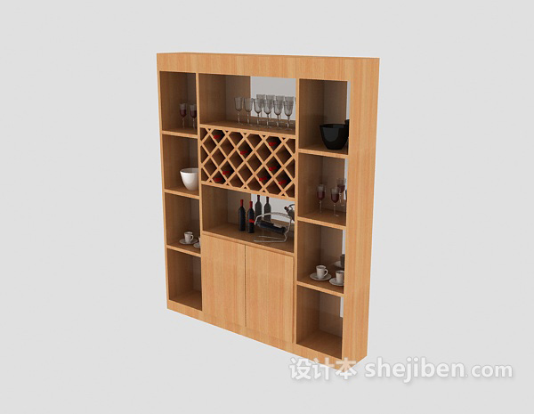 免费现代酒柜3d模型下载