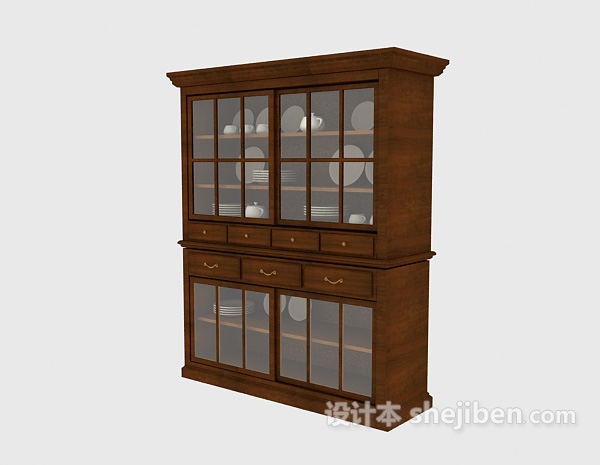 餐柜3d模型下载