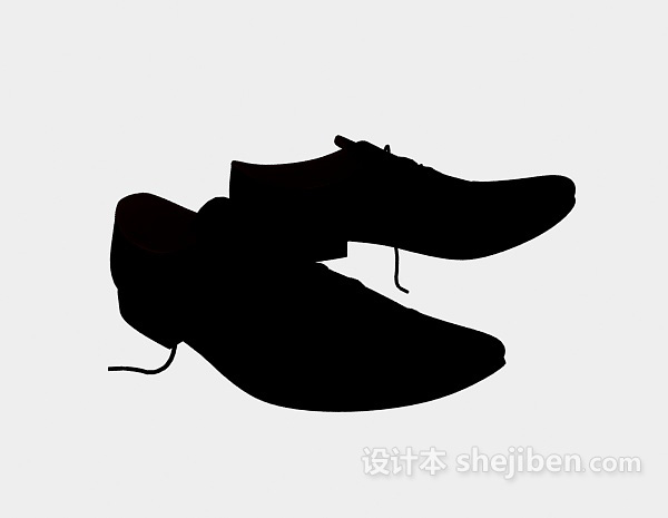 设计本皮鞋3d模型下载