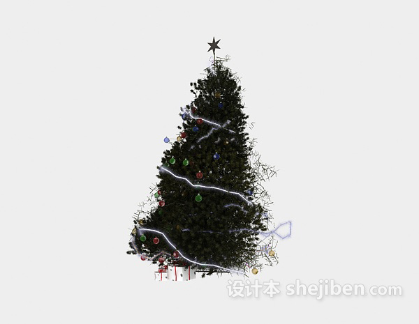 免费圣诞树3d模型下载