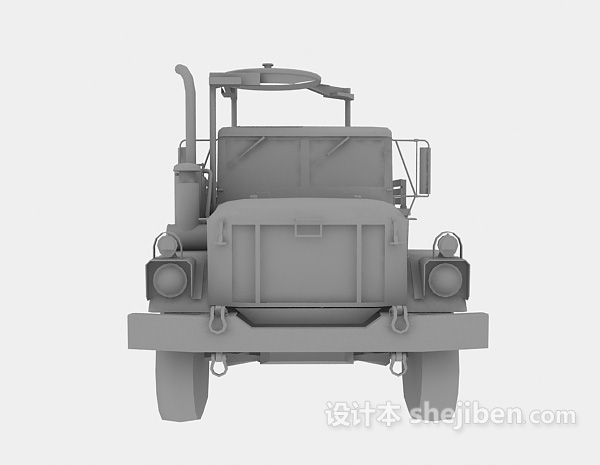 设计本军用大卡车3d模型下载