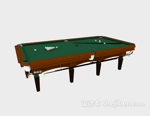 现代风格台球桌3d模型下载