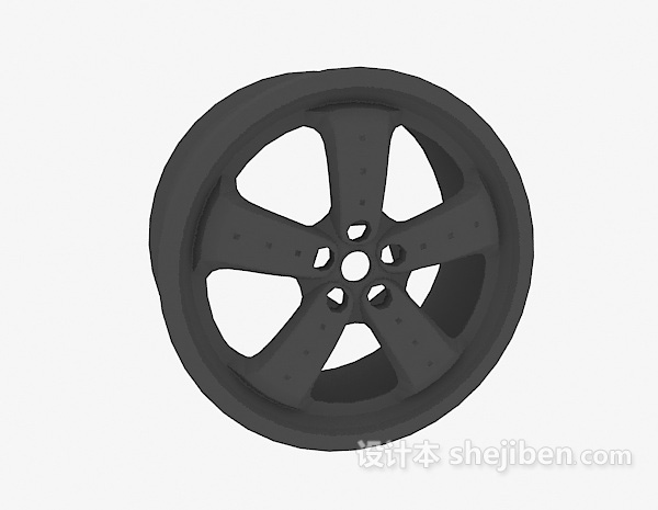 现代风格轮胎_尼桑车轮毂3d模型下载