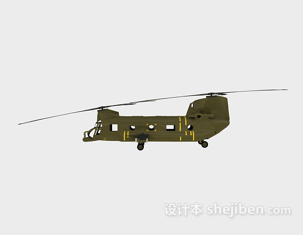 免费飞机-仿真直升机3d模型下载
