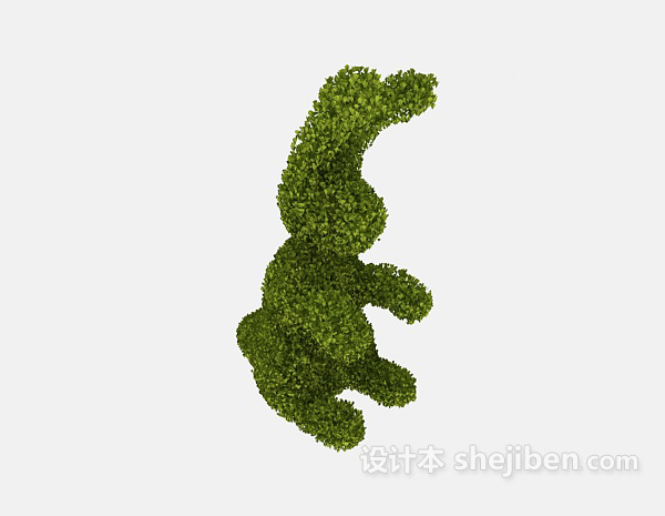 造型植物景观模型灌木3D模型5套