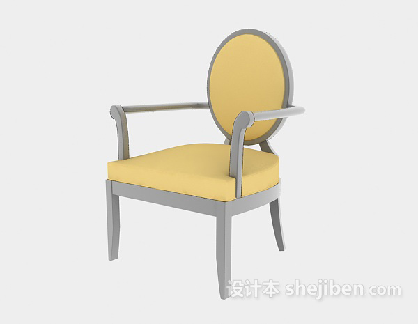 现代风格现代简约休闲单人沙发3d模型下载