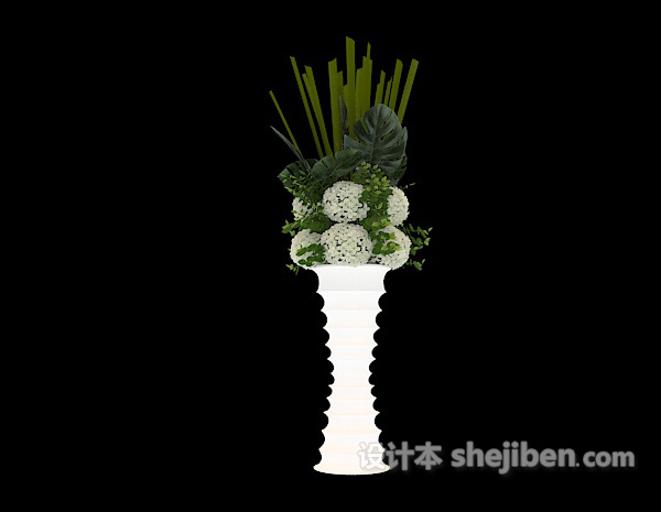 现代风格陶瓷花瓶库3d模型下载