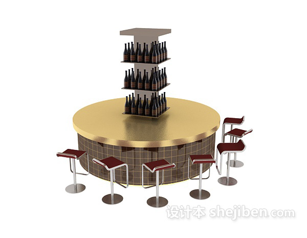 设计本酒柜3d模型下载