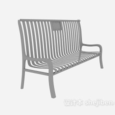 室外长条椅3d模型下载