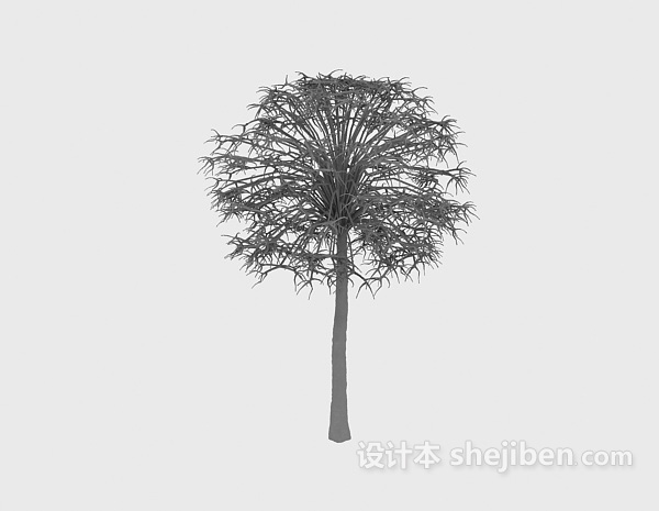 现代风格园林树木绿植3d模型下载