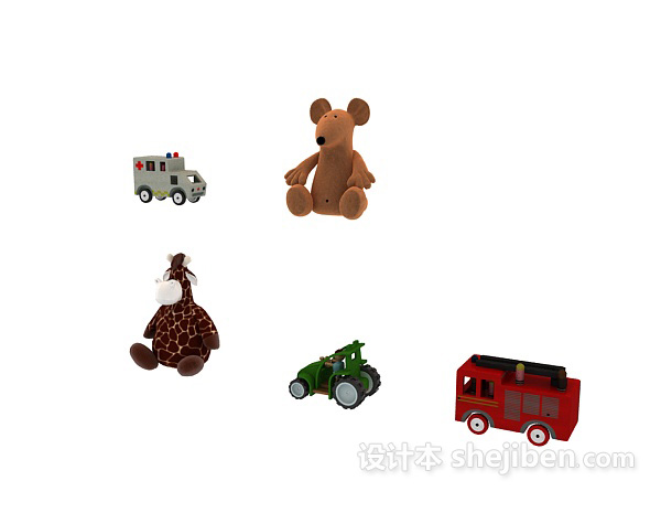 免费儿童玩具玩偶 3d模型下载